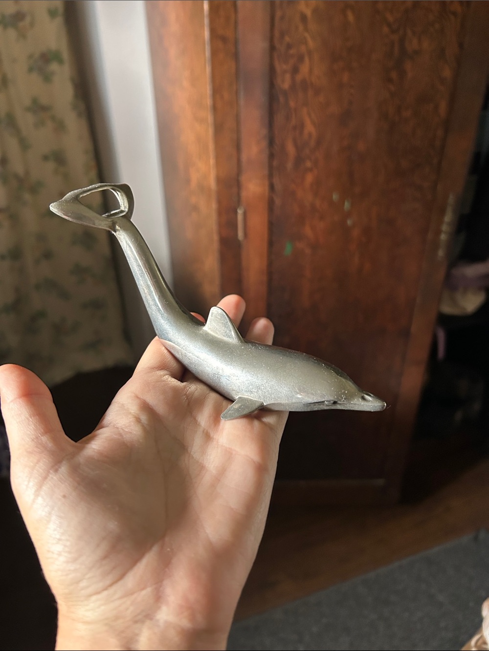 Vintage Silver Plate Dolphin Bottle Opener